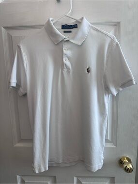 Polo by Ralph Lauren White Slim Fit Polo Shirt Size M